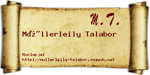 Müllerleily Talabor névjegykártya